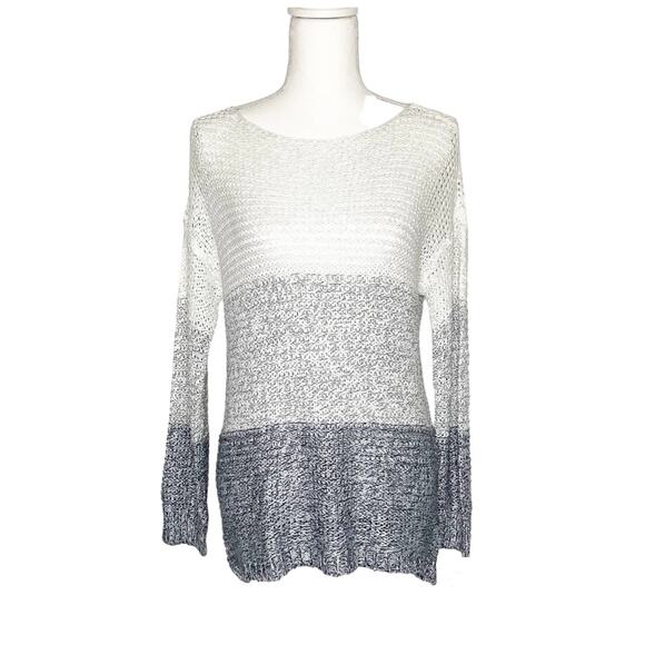 RDI Sweaters - RDI Melange Open Knit Sweater Blue Combo Medium NWT